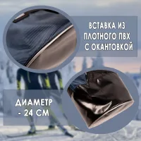 Чехол для нескольких  пар лыж Снегопад SARBAG черный-синий 195см