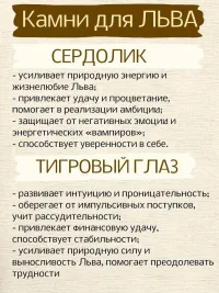 Браслет для Львов, сердолик и тигровый глаз