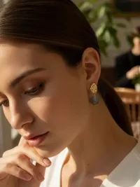 Серьги Туман, кварц