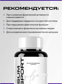 L Аргинин IPSUM 1200 мг аминокислота L- Arginine в капсулах для спорта и тренировок, 60 капсул