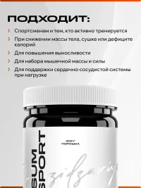 Креатин моногидрат IPSUM 300 г, порошок для спорта и тренировок, 5 г в порции