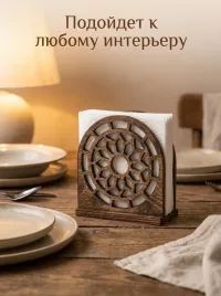 Салфетница на стол деревянная для кухни