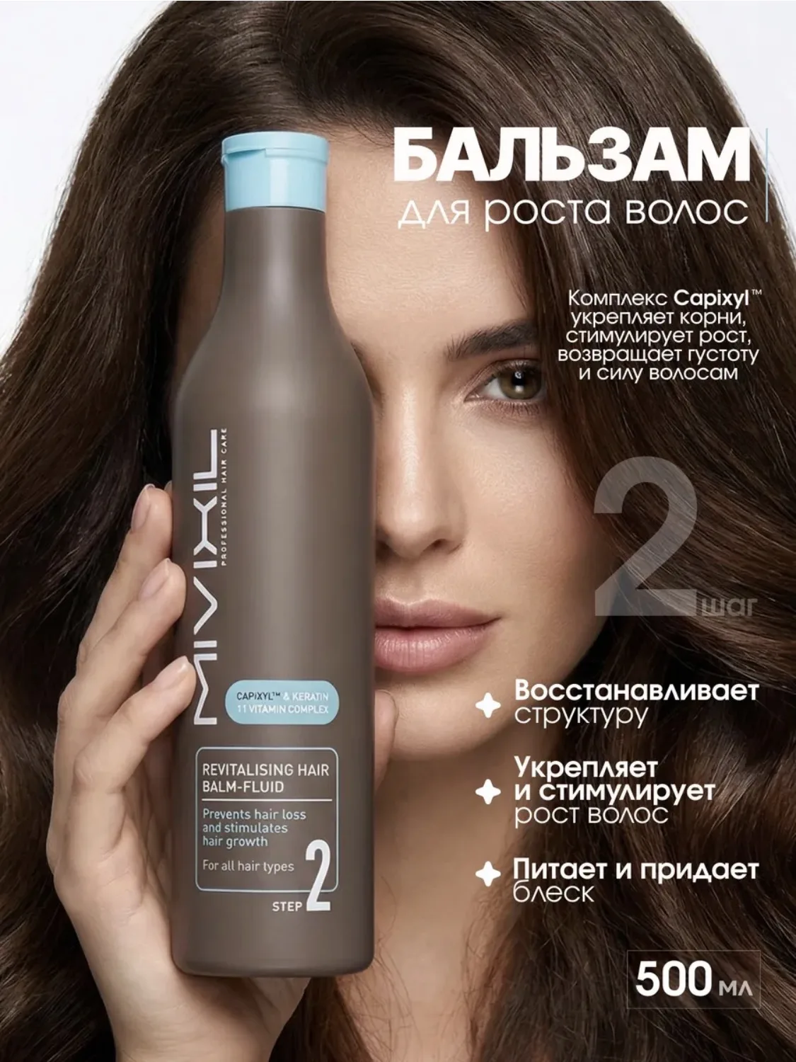 Бальзам-флюид для волос возрождающий MIVIXIL - Revitalising hair balm-fluid, 500мл