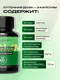 IPSUM Prebiotic Complex пребиотики, клетчатка и нуклеотиды для кишечника, 60 капсул