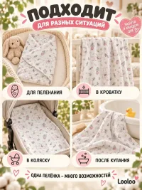Муслиновые пеленки для новорожденных