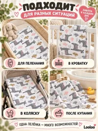 Муслиновые пеленки для новорожденных