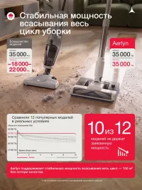 Вертикальный пылесос беспроводной для сухой и влажной уборки