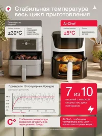Аэрогриль электрический для дома 5,5 литров с WI-FI