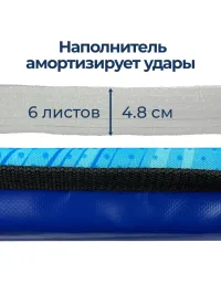 Ледянка мягкая зимняя "Скат" 70x40x5 см прямоугольная детская, с ручками для катания с горки (six seven)