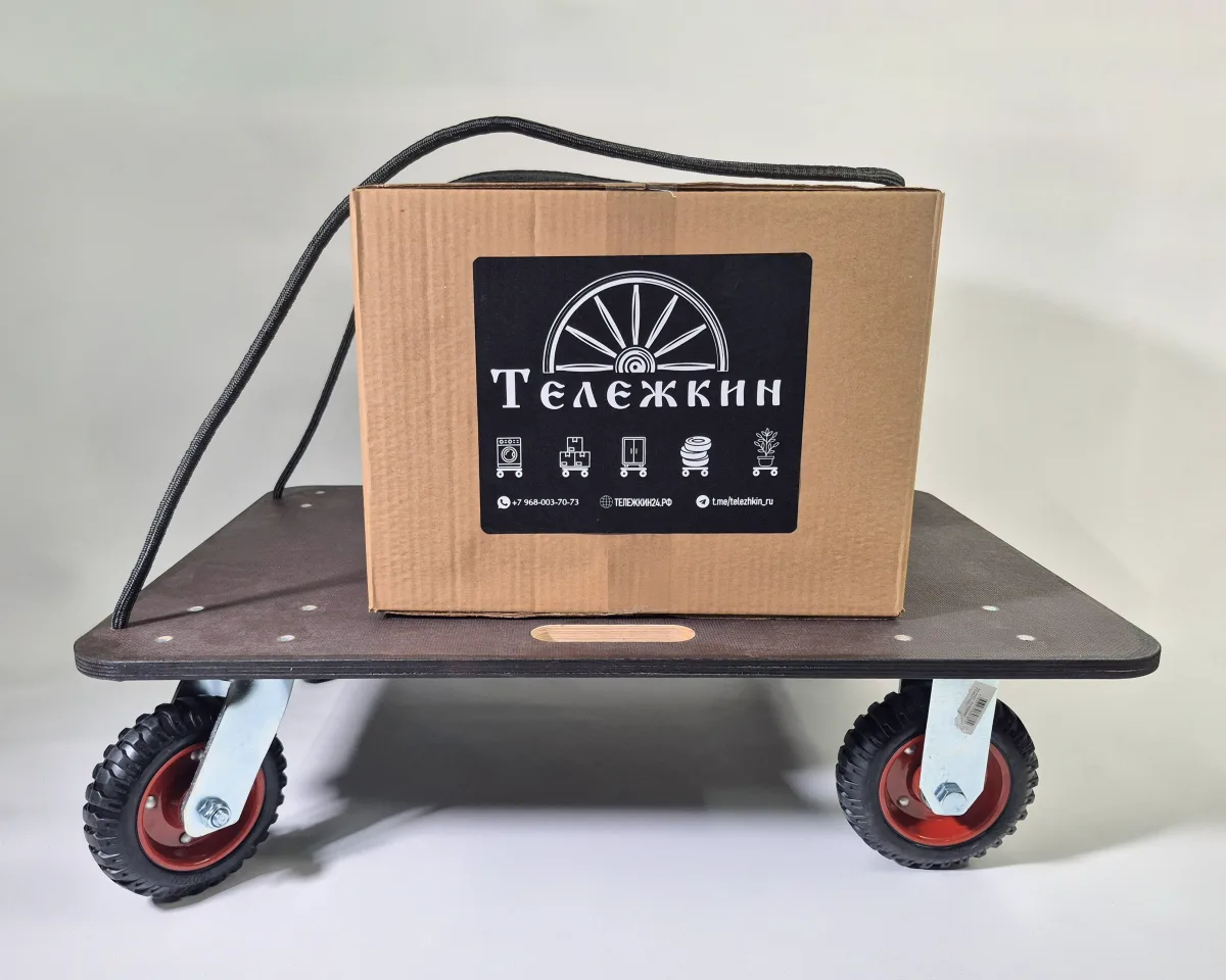 Грузовая платформенная тележка L-160 с литым колесами
