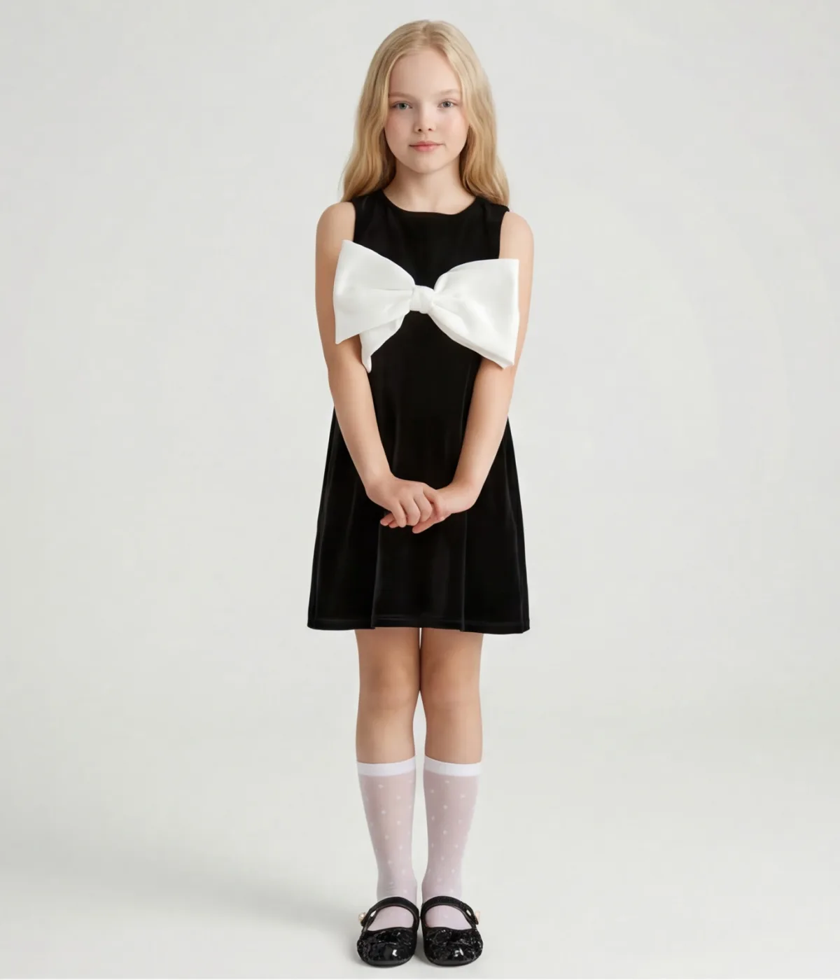 GIRLS bow dress/ Платье детское/AW23TKG055