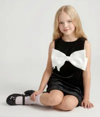 GIRLS bow dress/ Платье детское/AW23TKG055