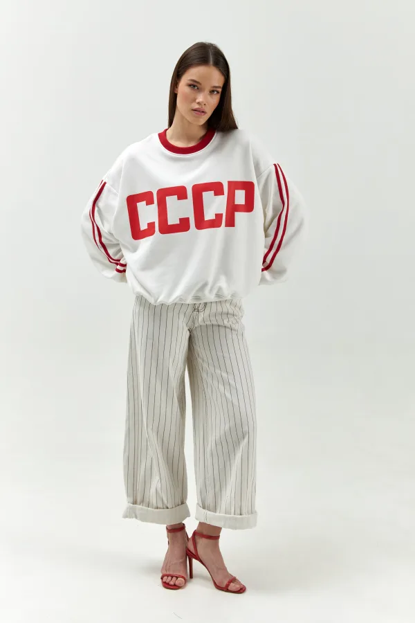 Свитшот СССР молочный