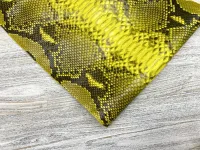 Кожа питона цв. Желтый / Neon Jaune, толщ. 0,8-1,0 мм