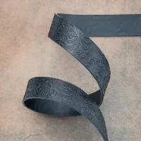 Ременная заготовка Чарро цв. Черный / Charro Nero, толщ. 3,3+ мм