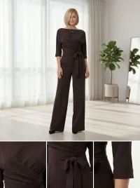 Вечерний брючный комбинезон
