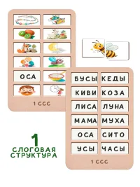 Слоговая структура слова из дерева пособие для логопеда игры